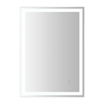 Pax Rectangular Frameless Anti-Fog Aluminum Front/Back-lit Tri-color LED Bathroom Vanity Mirror with Smart Touch Control